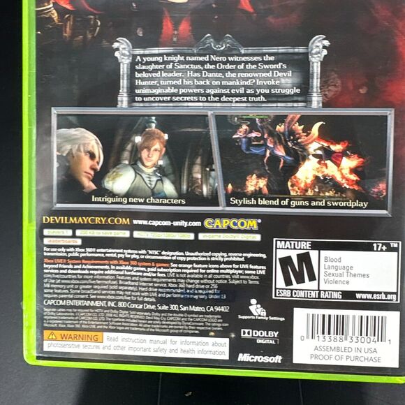 Devil May Cry 4‎ Xbox 360 Complete CIB - Picture 4 of 8